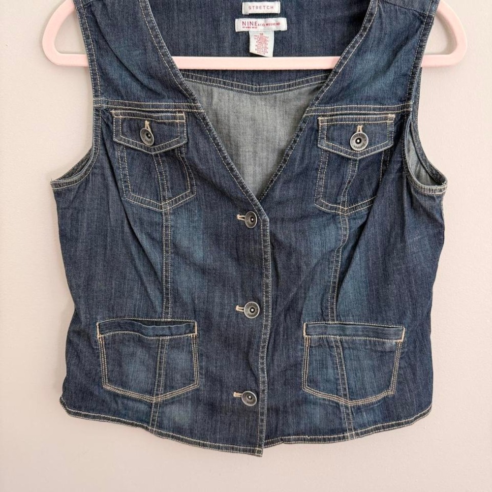 Y2K NINE & CO DENIM VEST - Picture 4 of 6